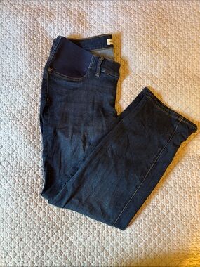 Warp + Weft Dark Blue Maternity Jeans with Support Panel